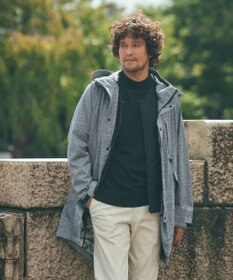 JOSEPH ABBOUD MOUNTAIN 【UNISEX】ホットピアスラブジャガードカモ コート