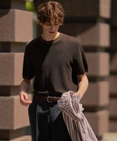 J.PRESS MEN 【ビジネスインナー推奨】【HYBRID LINEN】ニットTシャツ