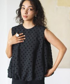 #Newans ジャガードドットバルーンブラウス