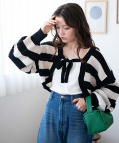 WEGO リボンニットボレロ