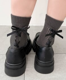 WEGO レースアップリボンソックス