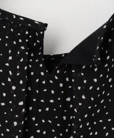 自由区 【洗える/ドット柄】ロイヤルシフォン プルオーバーカットソー