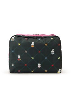 LeSportsac EXTRA LARGE RECTANGULAR COSMETIC/ミッフィーオーチャードグリーン/ピンク