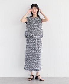 YECCA VECCA フラワーレースロングナロースカート