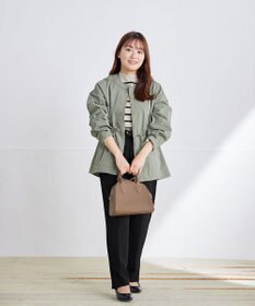 Tiaclasse 【ストレッチジョーゼット】スリットテーパードパンツ