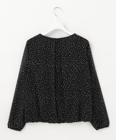 自由区 【洗える/ドット柄】ロイヤルシフォン プルオーバーカットソー