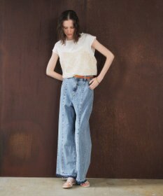 YECCA VECCA 綿麻バギーデニムパンツ