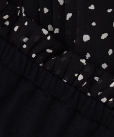 自由区 【洗える/ドット柄】ロイヤルシフォン プルオーバーカットソー