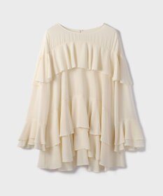 GRACE CONTINENTAL シフォンフリルブラウス