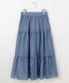 Feroux 【洗える】タックデザインティアードスカート