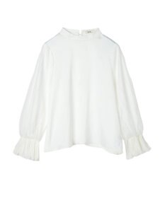 earth music&ecology チュール袖スタンドカラートップス