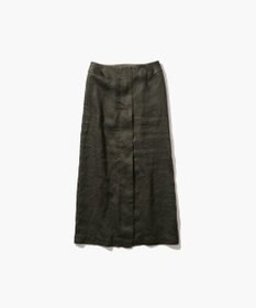 ATON GARMENT DYED LINEN SATIN | ペンシルスカート