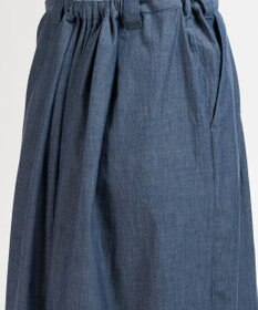 muuc 〈綿100%〉〈涼しいワッシャー生地〉〈裾タック入り〉ワイドパンツ