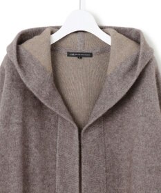 23区 【洗える】ラクーンブレンドダブルフェイス フーディー ニットカーディガン