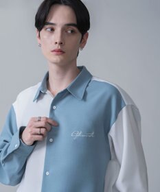 WEGO 【しわになりにくい】ドライポリカラーブロックシャツ（LS）