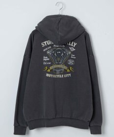 WEGO ピグメントグラフィックプルパーカー