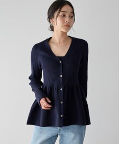 YECCA VECCA ペプラムカーディガン