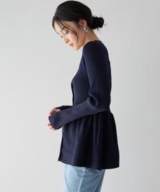 YECCA VECCA ペプラムカーディガン