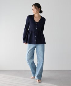 YECCA VECCA ペプラムカーディガン