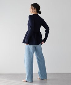 YECCA VECCA ペプラムカーディガン