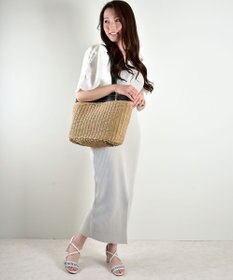 LA BAGAGERIE 【maison vert】 【ペーパー素材・多収納】ダブルハンドルかごバッグ