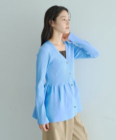 YECCA VECCA ペプラムカーディガン