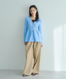 YECCA VECCA ペプラムカーディガン