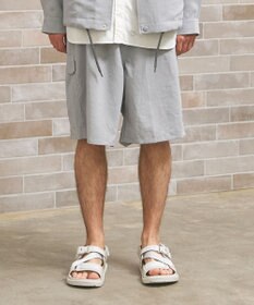 J.PRESS YORK STREET 【UNISEX】リネンライクイージーカーゴ ハーフパンツ