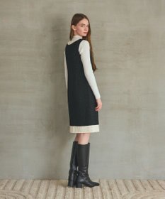 GRACE CONTINENTAL ツイードトリミングワンピース