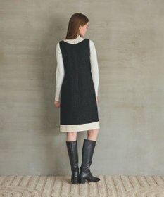 GRACE CONTINENTAL ツイードトリミングワンピース