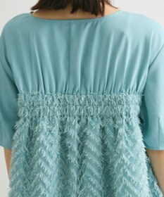 Green Parks フェザージャガードドッキングブラウス