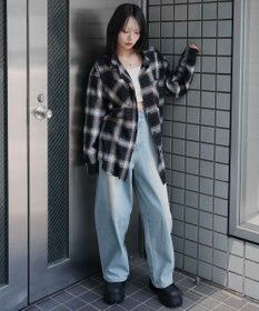 WEGO チェックBIGネルシャツ