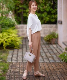 ANY SIS 【接触冷感・吸水速乾・UVケア】エアリードレープスムーススキッパー ブラウス