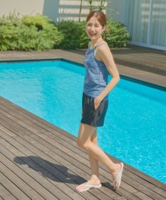 OP／FILA 【Ocean Pacific】モックネックラッシュガード付き 水着5点セット