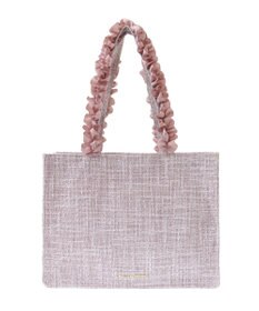 Maison de FLEUR ツイードフリルハンドルスクエアトートMバッグ
