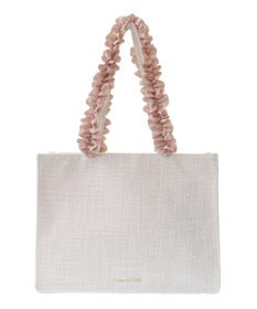 Maison de FLEUR ツイードフリルハンドルスクエアトートMバッグ