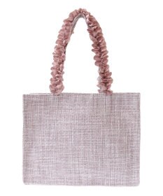 Maison de FLEUR ツイードフリルハンドルスクエアトートMバッグ