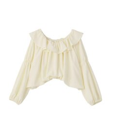 earth music&ecology 2wayオフショルバルーンヘムフリルブラウス