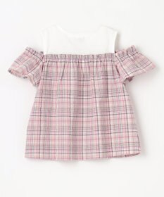 ANY KIDS オフショルダー フリル ブラウス