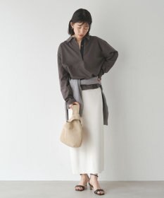 russet 【2025AW新作】本革スエード巾着ハンドバッグ(CE-1582)