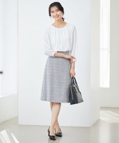 23区 L 【洗える】シルキーデシン ギャザー カットソー