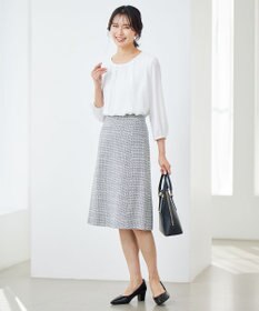 23区 L 【洗える】シルキーデシン ギャザー カットソー