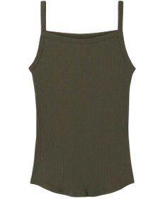 une nana cool 綿100% リブ編みコットン キャミソール