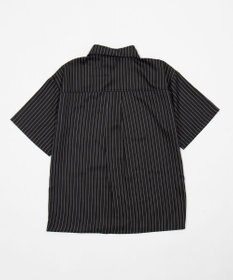 WEGO クロップドSSピンストライプシャツ