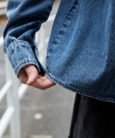 WEGO デニムフードシャツ（LS）