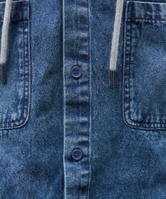 WEGO デニムフードシャツ（LS）