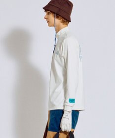 PW CIRCULUS 【吸水速乾 / UV遮蔽率99.5% UVカット / ストレッチ】【MEN】ハーフジップロングスリーブモックT ゴルフ