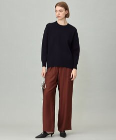 ICB L 【洗える】 シンセティックダブルフェイス ニットプルオーバー