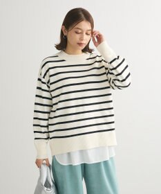 Green Parks もちやわモックネックニットプルオーバー