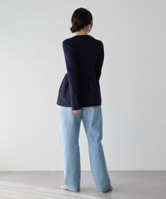 YECCA VECCA ペプラムカーディガン